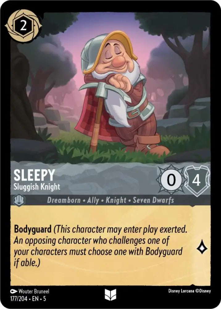 Sleepy - Sluggish Knight (177/204) [Shimmering Skies] - Lorcana Single