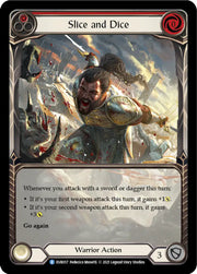 Slice and Dice (Red) [Everfest] 1st Edition Extended Art Rainbow Foil - Flesh And Blood Single