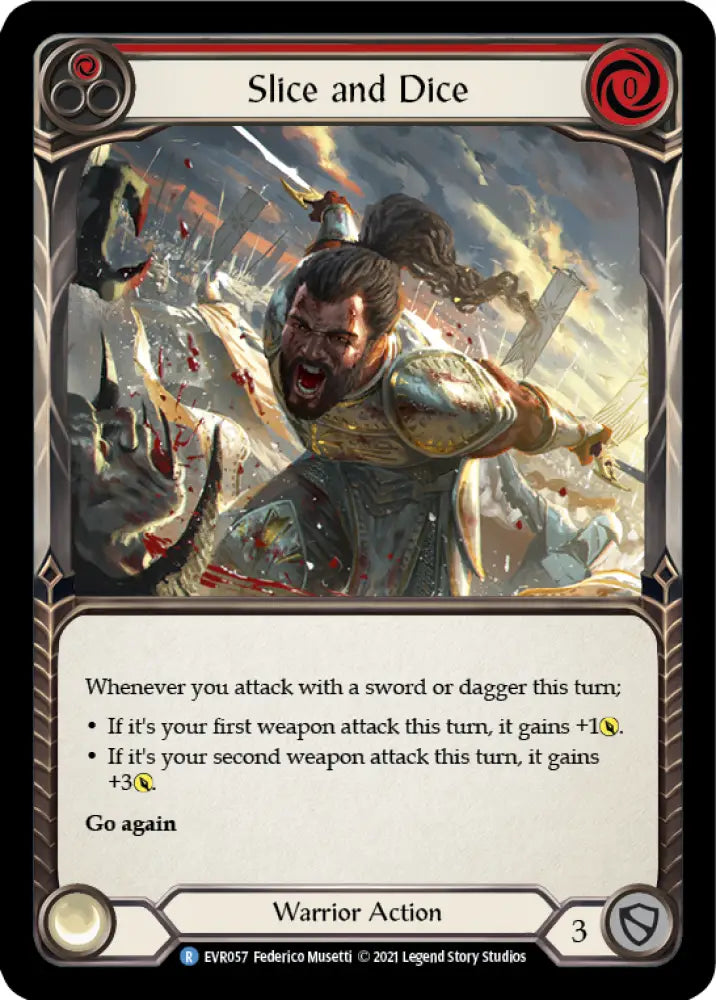 Slice and Dice (Red) [Everfest] 1st Edition Rainbow Foil - Flesh And Blood Single