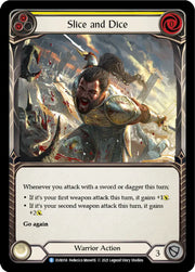 Slice and Dice (Yellow) [Everfest] 1st Edition Rainbow Foil - Flesh And Blood Single