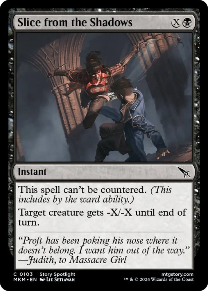 Slice from the Shadows [Murders at Karlov Manor] - MTG Single