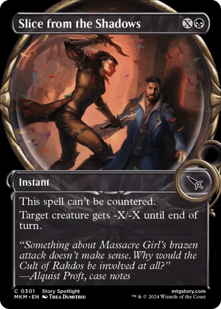 Slice from the Shadows (Showcase) [Murders at Karlov Manor] - MTG Single