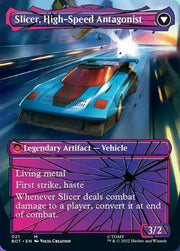 Slicer Hired Muscle // Slicer High-Speed Antagonist (Shattered Glass) [Transformers] - MTG Single