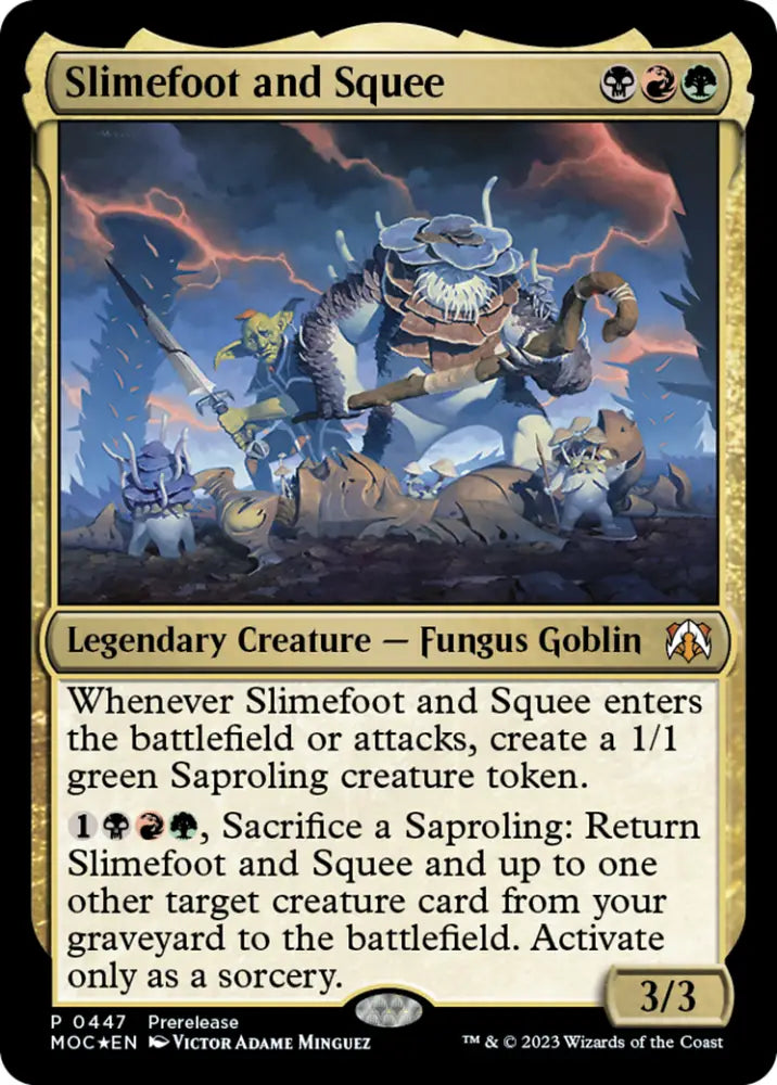 Slimefoot and Squee [March of the Machine Commander Prerelease Promos] - MTG Single