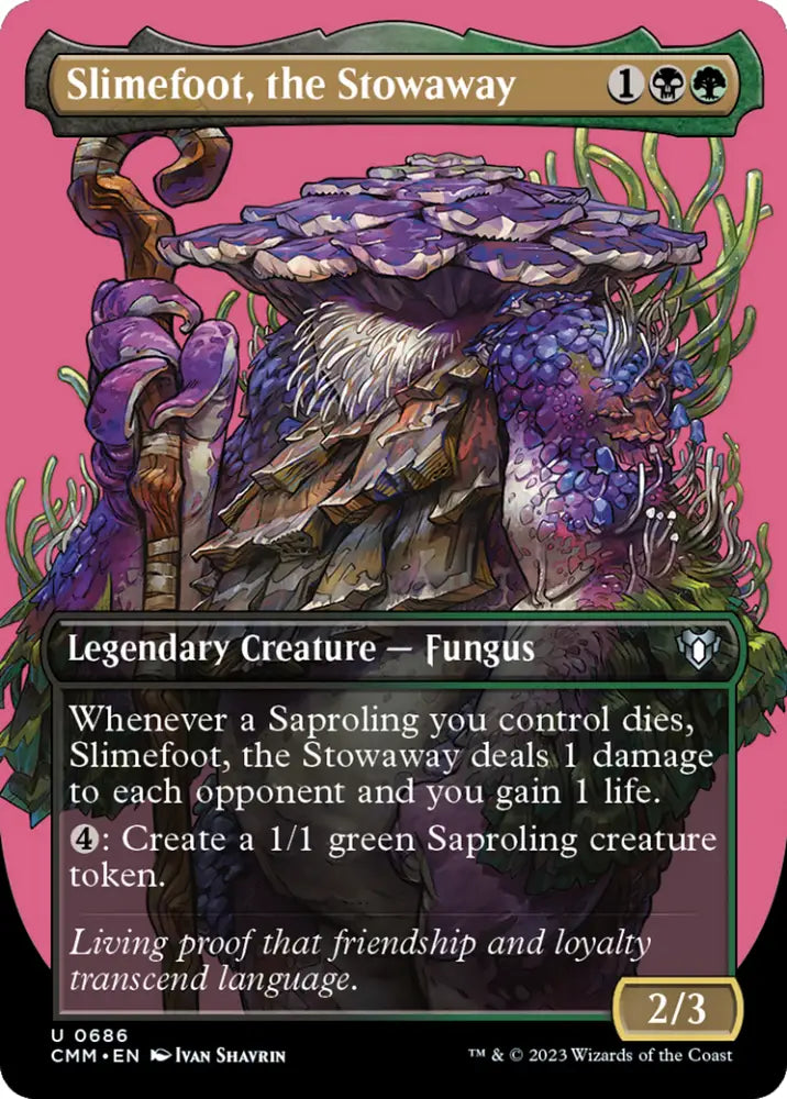 Slimefoot the Stowaway (Borderless Profile) [Commander Masters] - MTG Single