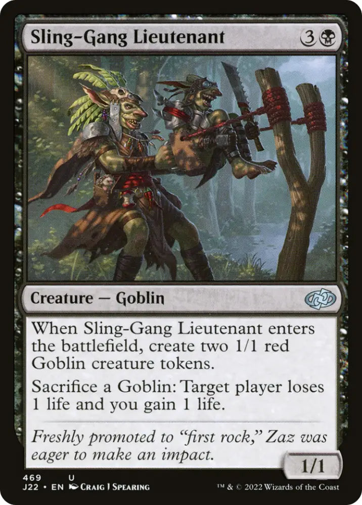 Sling-Gang Lieutenant [Jumpstart 2022] - MTG Single