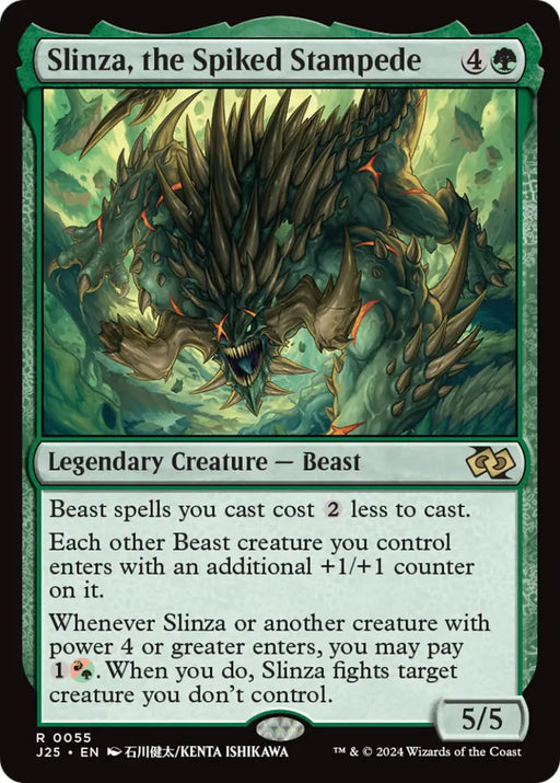 Slinza the Spiked Stampede (Anime) [Foundations Jumpstart] - MTG Single