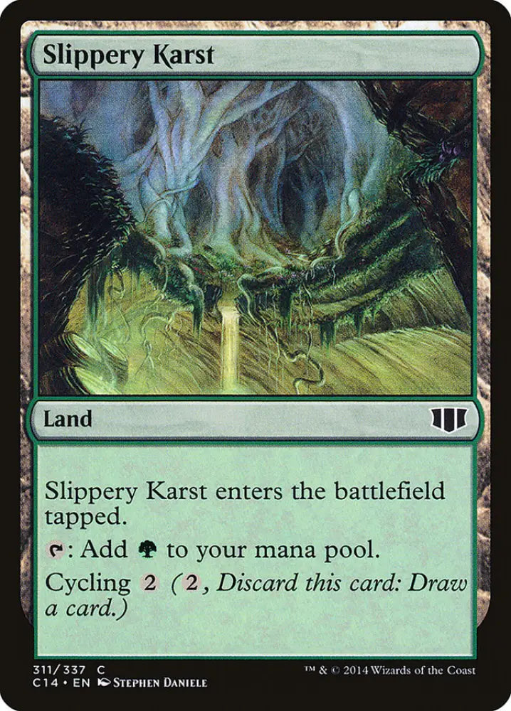 Slippery Karst [Commander 2014] - MTG Single