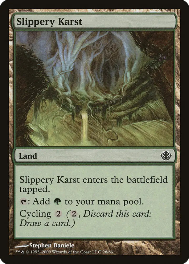 Slippery Karst [Duel Decks: Garruk vs. Liliana] - MTG Single