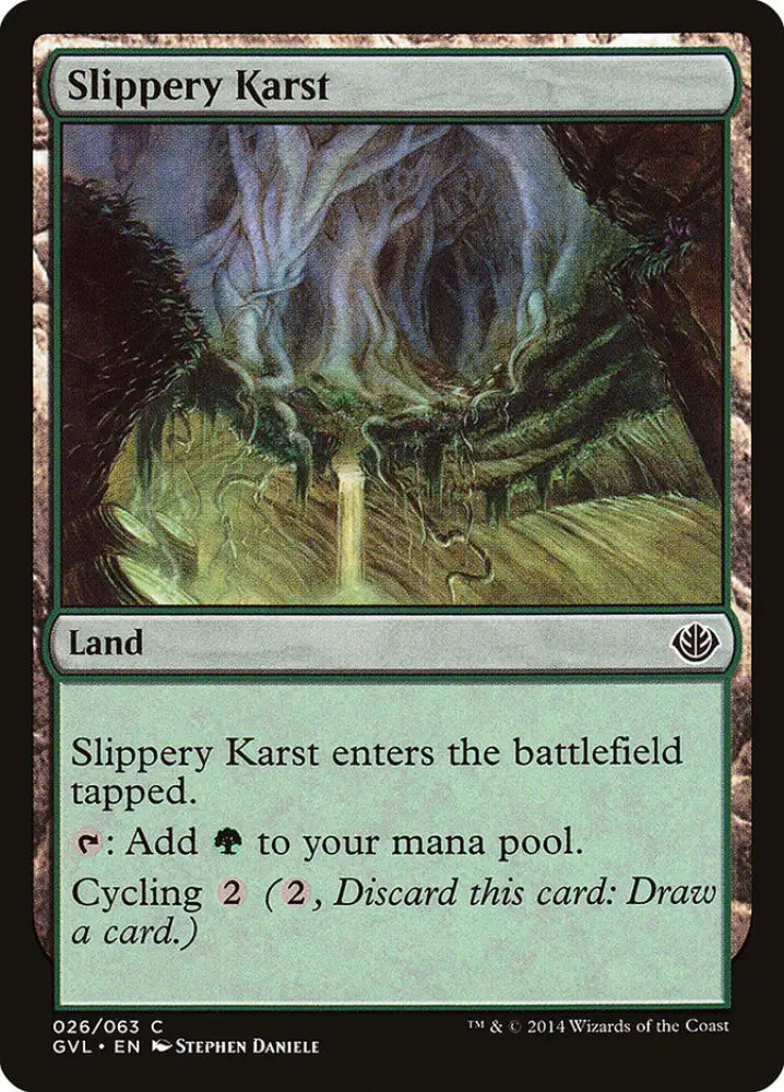 Slippery Karst (Garruk vs. Liliana) [Duel Decks Anthology] - MTG Single