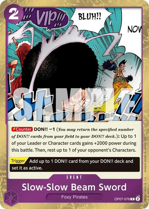 Slow-Slow Beam Sword (Pirate Foil) (OP07-076) [Premium Booster -The Best- Vol. 2]