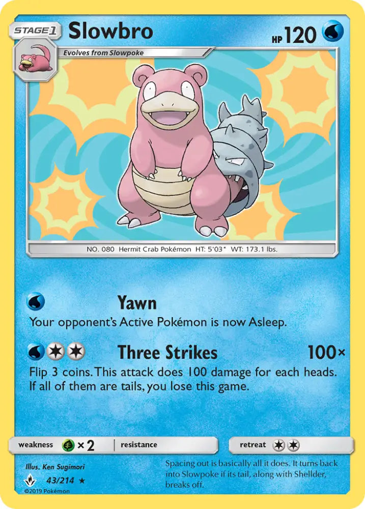 Slowbro (43/214) [Sun & Moon: Unbroken Bonds] - Pokemon Single