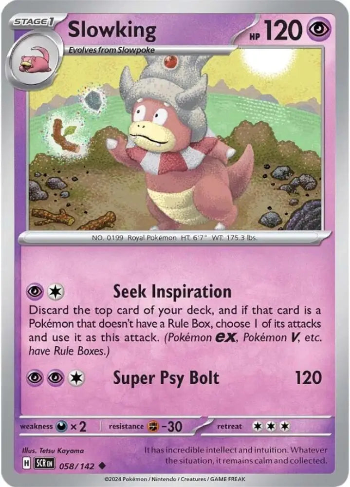 Slowking (058/142) [Scarlet & Violet: Stellar Crown] - Pokemon Single