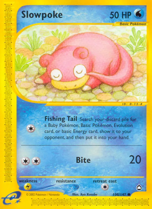 Slowpoke (108/147) [Aquapolis] - Pokemon Single