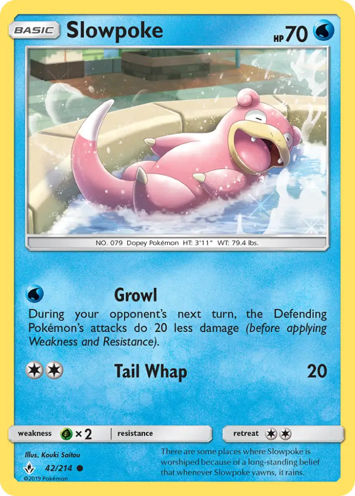 Slowpoke (42/214) [Sun & Moon: Unbroken Bonds] - Pokemon Single