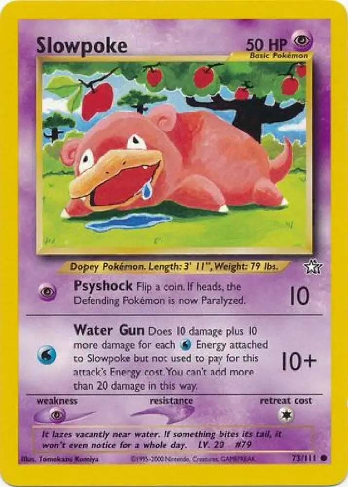 Slowpoke (73/111) [Neo Genesis Unlimited] - Pokemon Single