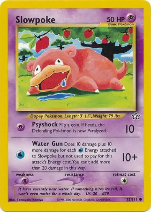 Slowpoke (73/111) [Neo Genesis Unlimited] - Pokemon Single