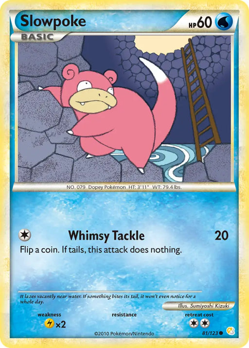 Slowpoke (81/123) [HeartGold & SoulSilver: Base Set] - Pokemon Single