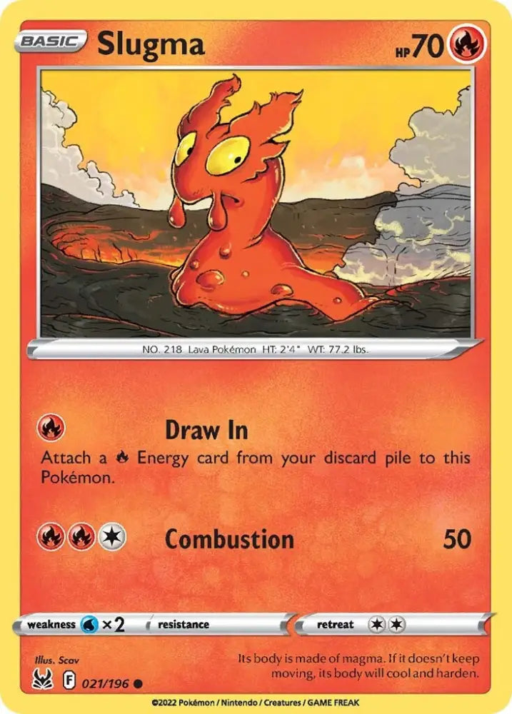 Slugma (021/196) [Sword & Shield: Lost Origin] - Pokemon Single