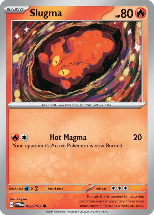 Slugma (028/167) [Scarlet & Violet: Twilight Masquerade] - Pokemon Single