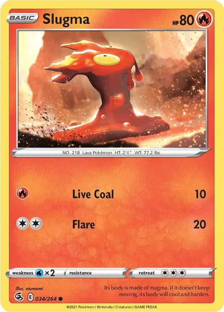 Slugma (034/264) [Sword & Shield: Fusion Strike] - Pokemon Single