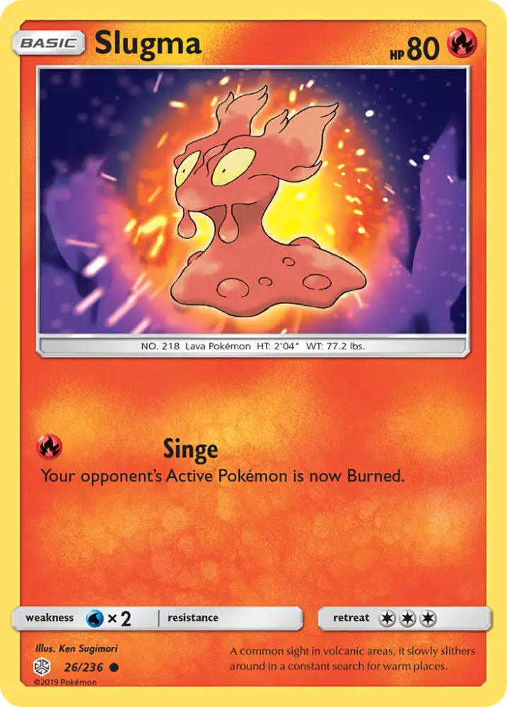 Slugma (26/236) [Sun & Moon: Cosmic Eclipse] - Pokemon Single