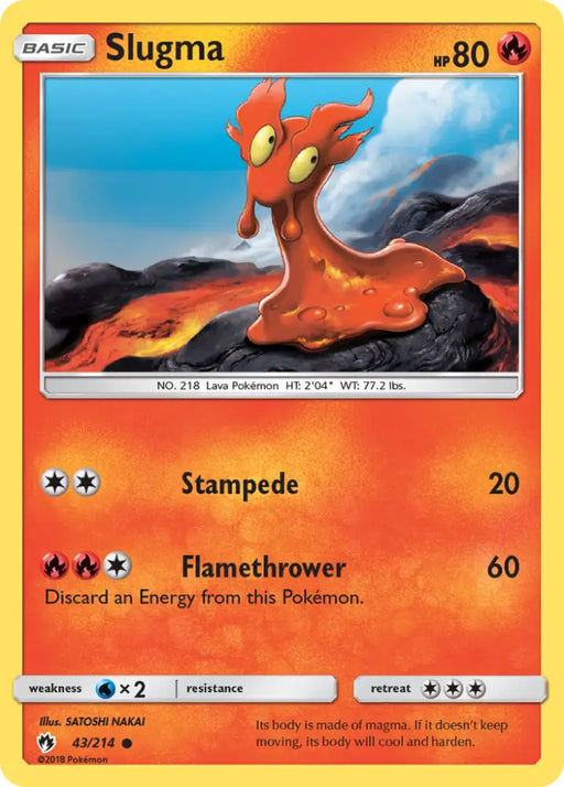 Slugma (43/214) [Sun & Moon: Lost Thunder] - Pokemon Single