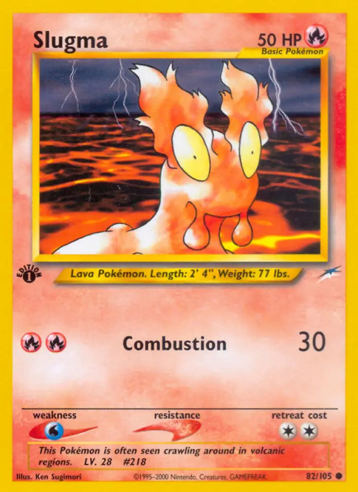 Slugma (82/105) [Neo Destiny 1st Edition] - Pokemon Single
