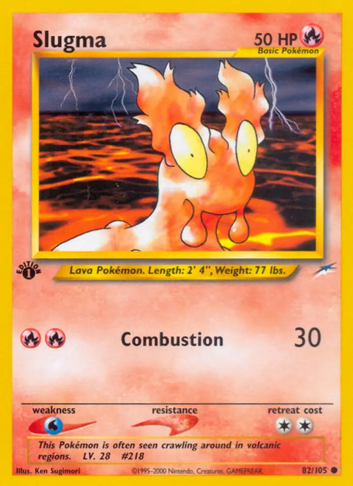 Slugma (82/105) [Neo Destiny 1st Edition] - Pokemon Single