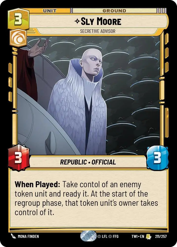 Sly Moore - Secretive Advisor (211/257) [Twilight of the Republic] - Star Wars: Unlimited Single