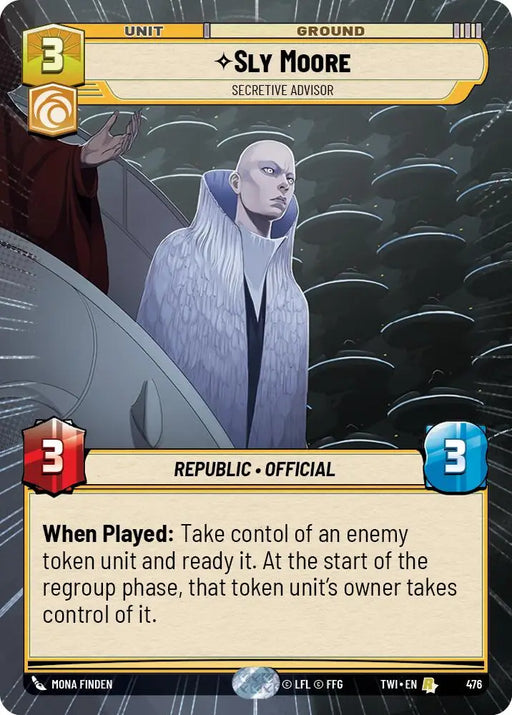 Sly Moore - Secretive Advisor (Hyperspace) (476) [Twilight of the Republic] - Star Wars: Unlimited Single