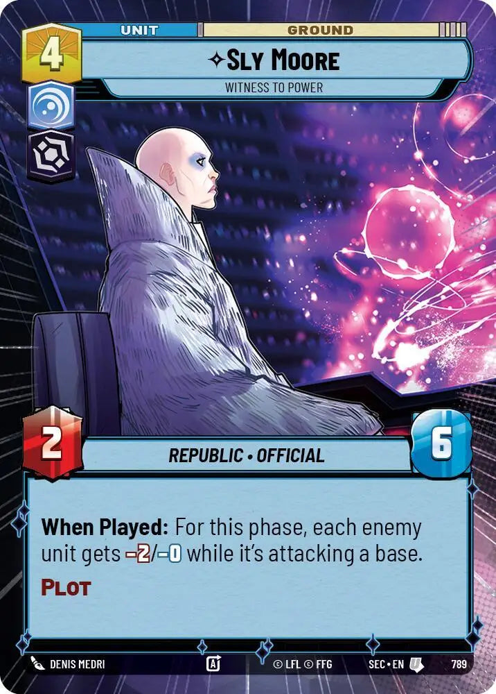 Sly Moore - Witness to Power (Hyperspace Foil) (789) [Secrets of Power]