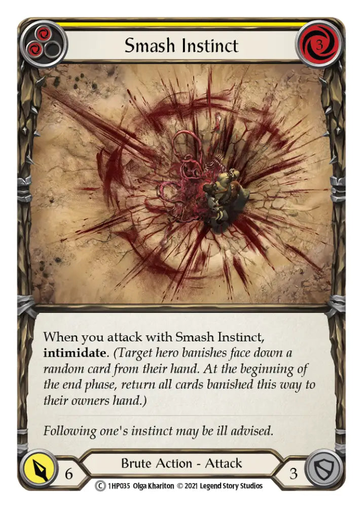Smash Instinct (Yellow) [1HP035] (History Pack 1) - Flesh And Blood Single