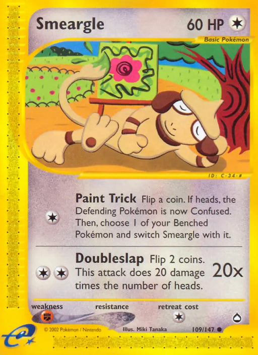 Smeargle (109/147) [Aquapolis] - Pokemon Single