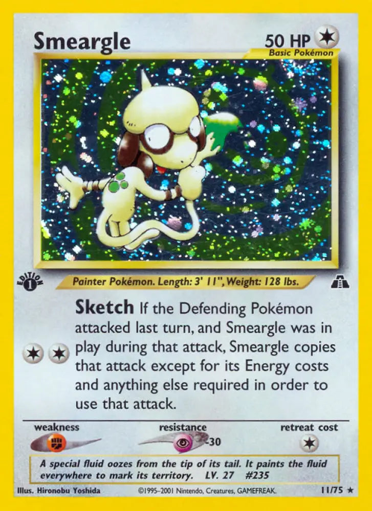 Smeargle (11/75) [Neo Discovery 1st Edition] - Pokemon Single