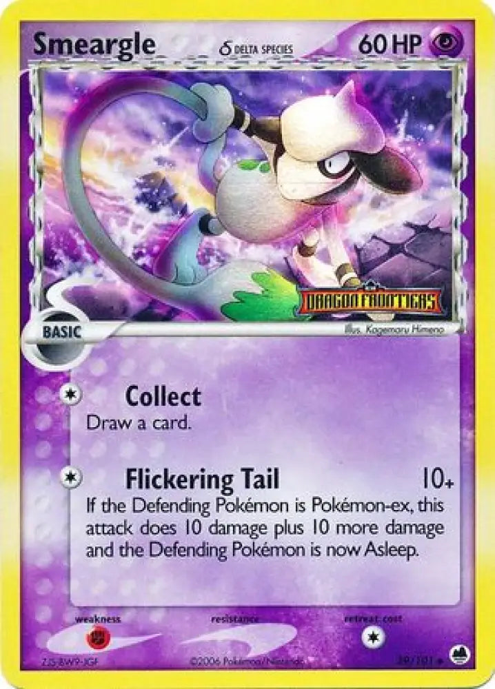 Smeargle (39/101) (Delta Species) (Stamped) [EX: Dragon Frontiers] - Pokemon Single
