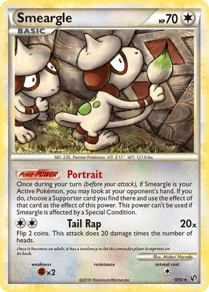 Smeargle (8/90) [HeartGold & SoulSilver: Undaunted] - Pokemon Single