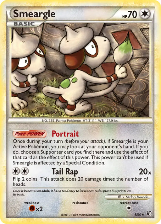 Smeargle (8/90) [HeartGold & SoulSilver: Undaunted] - Pokemon Single