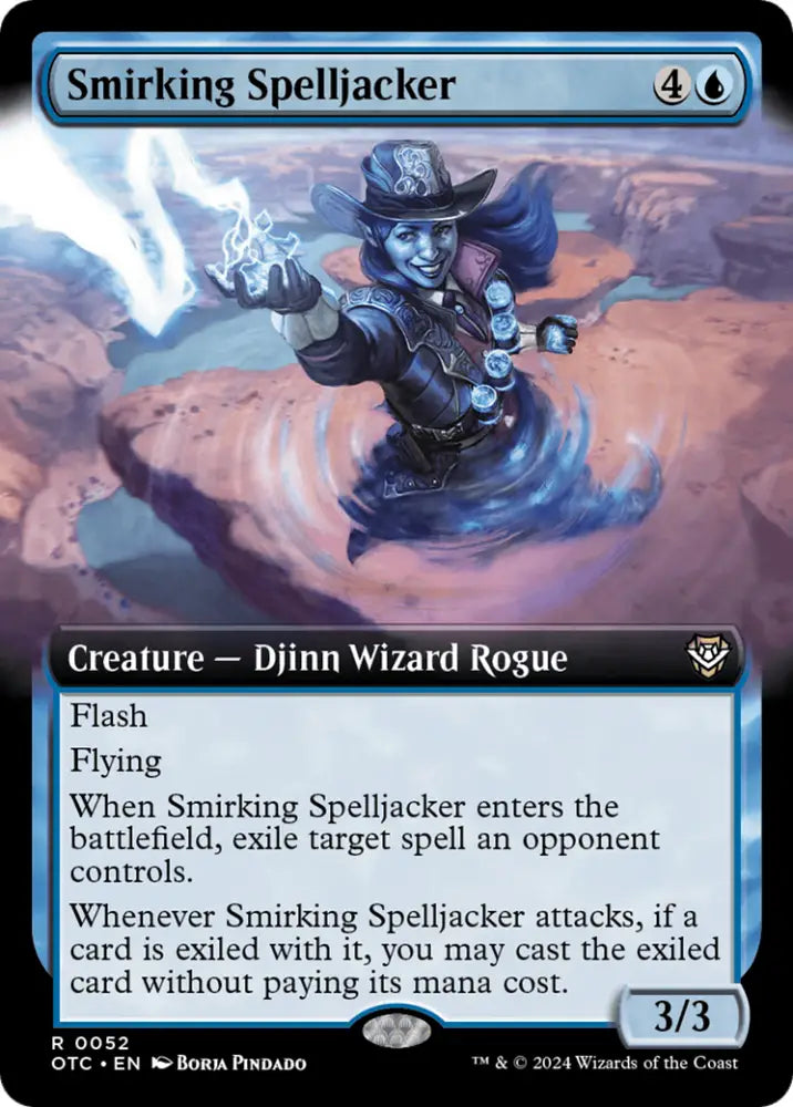 Smirking Spelljacker (Extended Art) [Outlaws of Thunder Junction Commander] - MTG Single