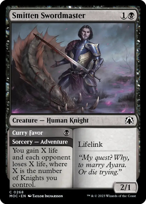 Smitten Swordmaster // Curry Favor [March of the Machine Commander] - MTG Single