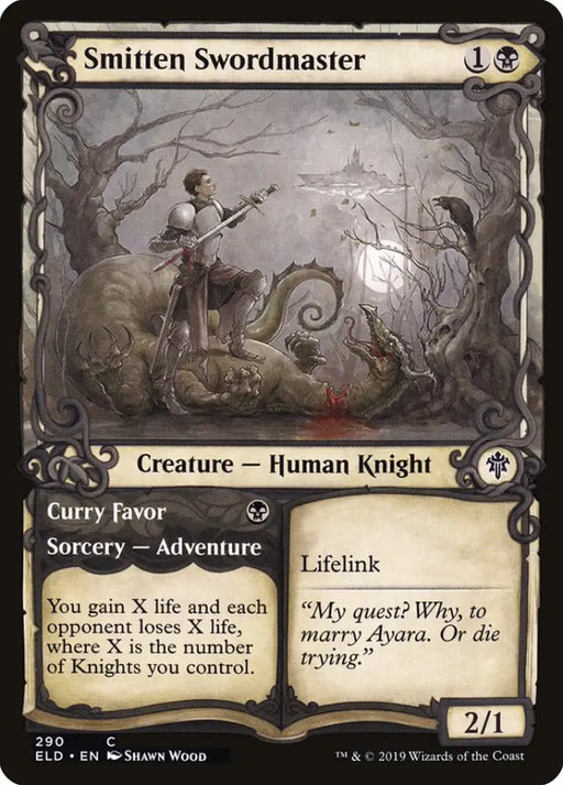 Smitten Swordmaster // Curry Favor (Showcase) [Throne of Eldraine] - MTG Single