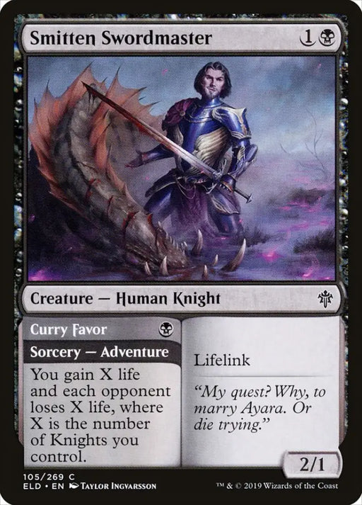 Smitten Swordmaster // Curry Favor [Throne of Eldraine] - MTG Single