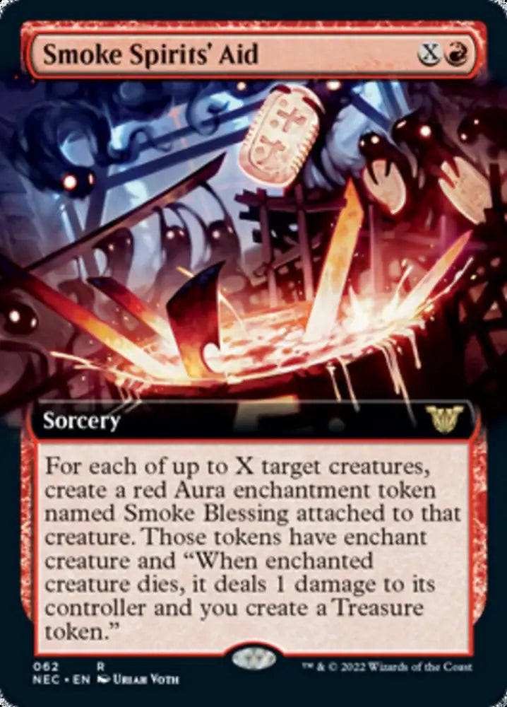 Smoke Spirits’ Aid (Extended Art) [Kamigawa: Neon Dynasty Commander] - MTG Single