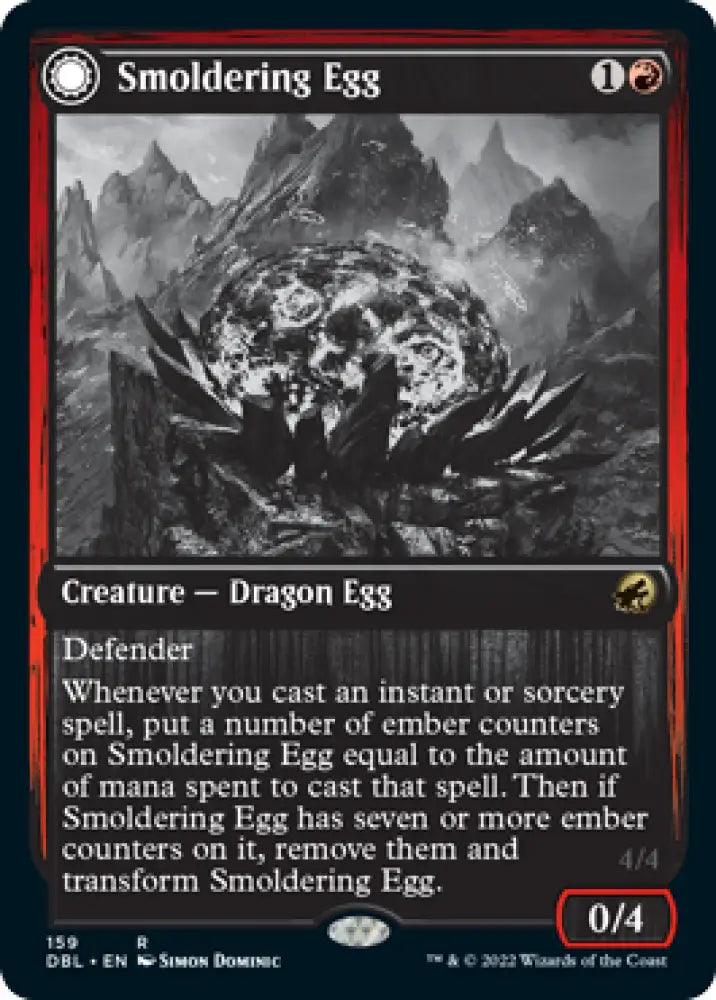 Smoldering Egg // Ashmouth Dragon [Innistrad: Double Feature] - MTG Single