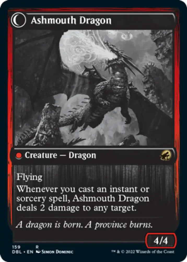 Smoldering Egg // Ashmouth Dragon [Innistrad: Double Feature] - MTG Single