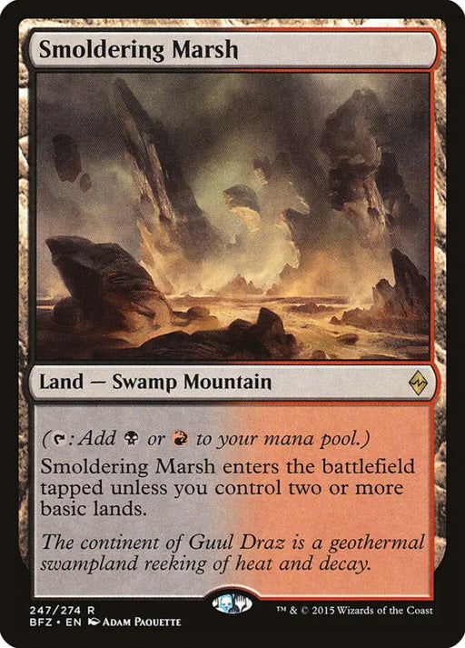 Smoldering Marsh [Battle for Zendikar] - MTG Single