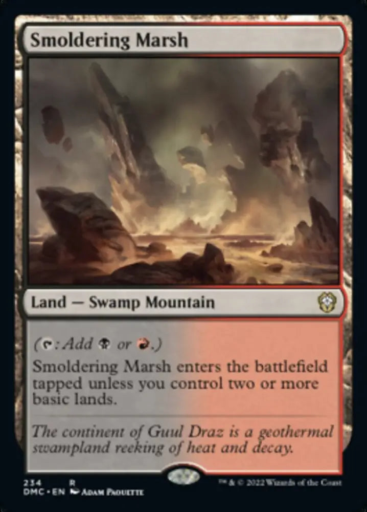 Smoldering Marsh [Dominaria United Commander] - MTG Single