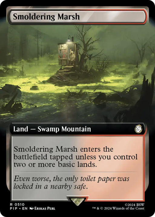 Smoldering Marsh (Extended Art) [Fallout] - MTG Single