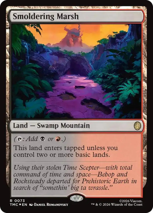 Smoldering Marsh (Surge Foil) (73) [Teenage Mutant Ninja Turtles Commander]