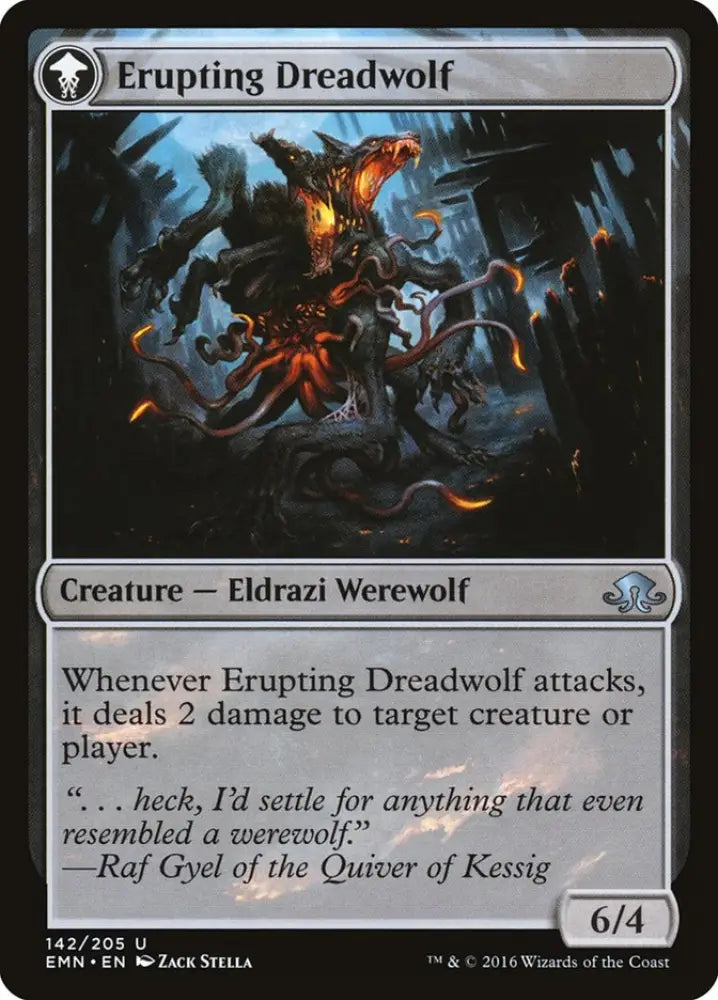 Smoldering Werewolf // Erupting Dreadwolf [Eldritch Moon] - MTG Single
